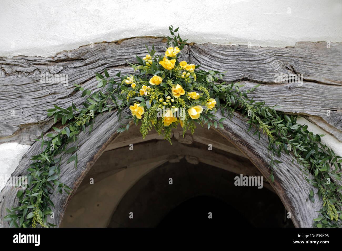 Church Door Flowers Stock Photos Church Door Flowers Stock