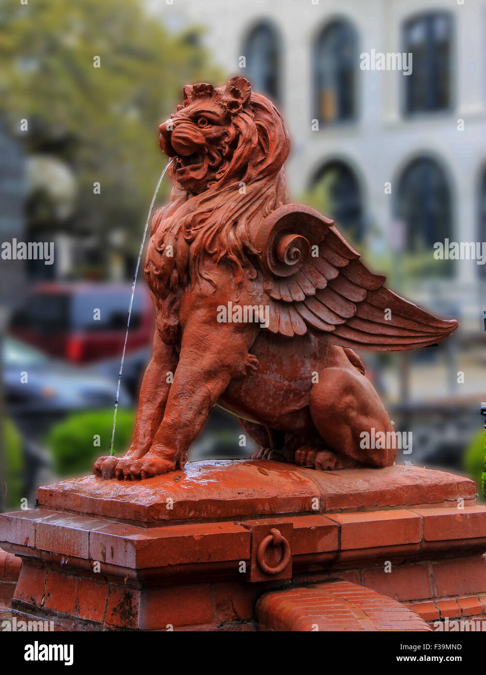 Winged lion statue Stock Photo Alamy