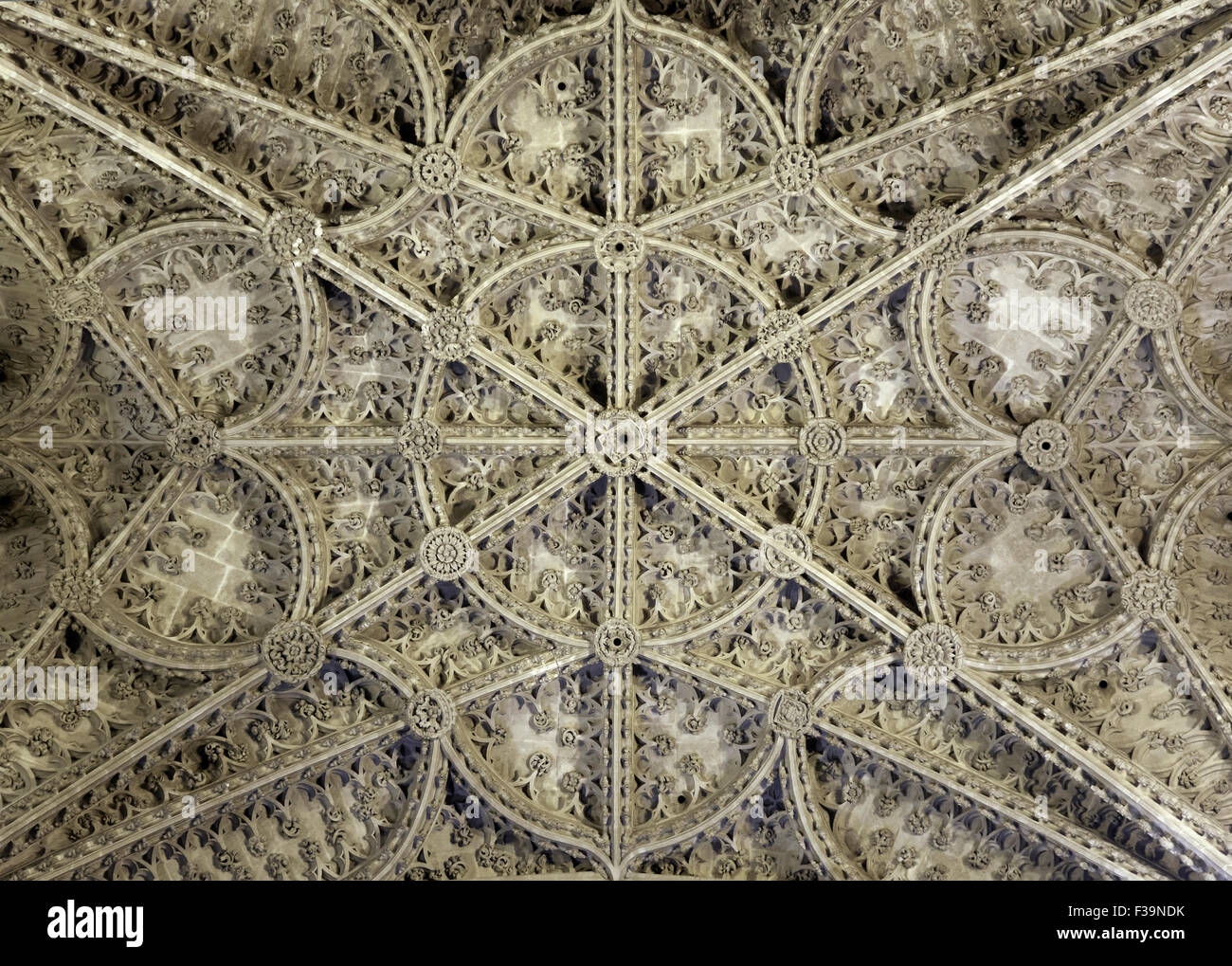 Ceiling of Seville cathedral, Spain, view from below Stock Photo
