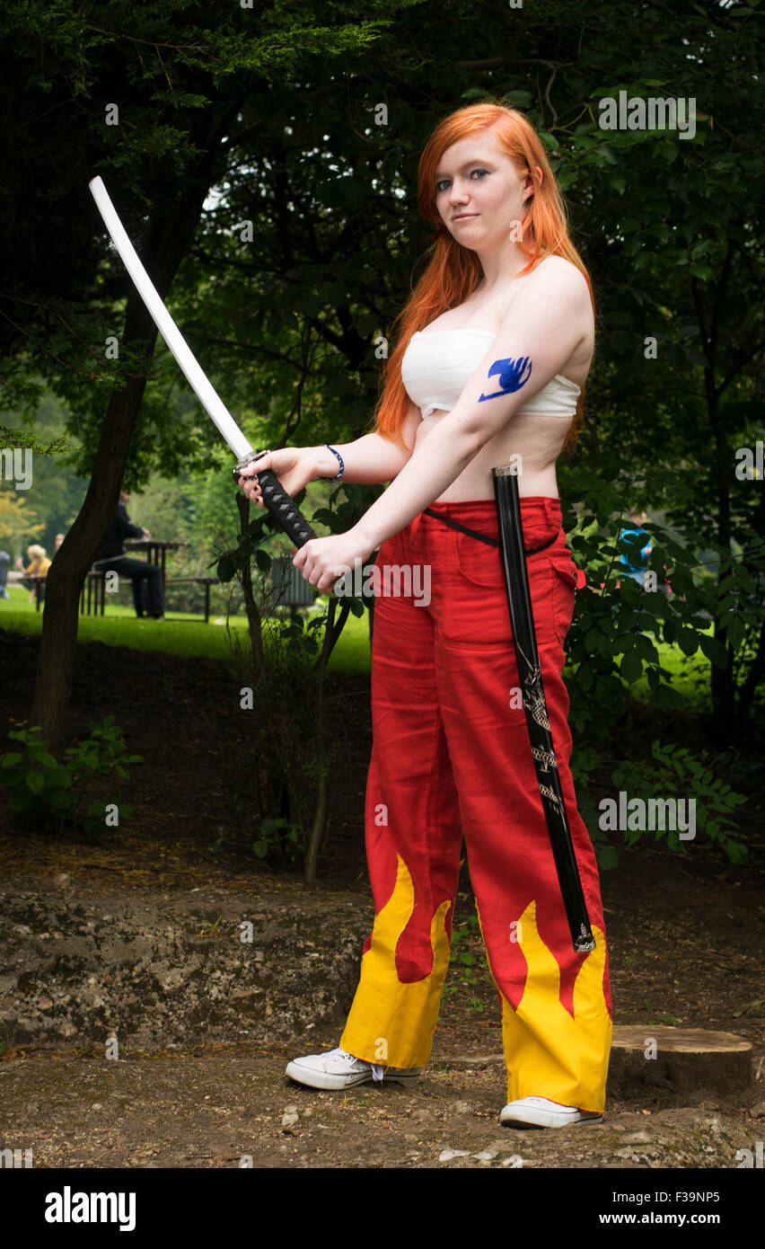 Erza Scarlet Cosplay Portrait Stock Photo - Alamy