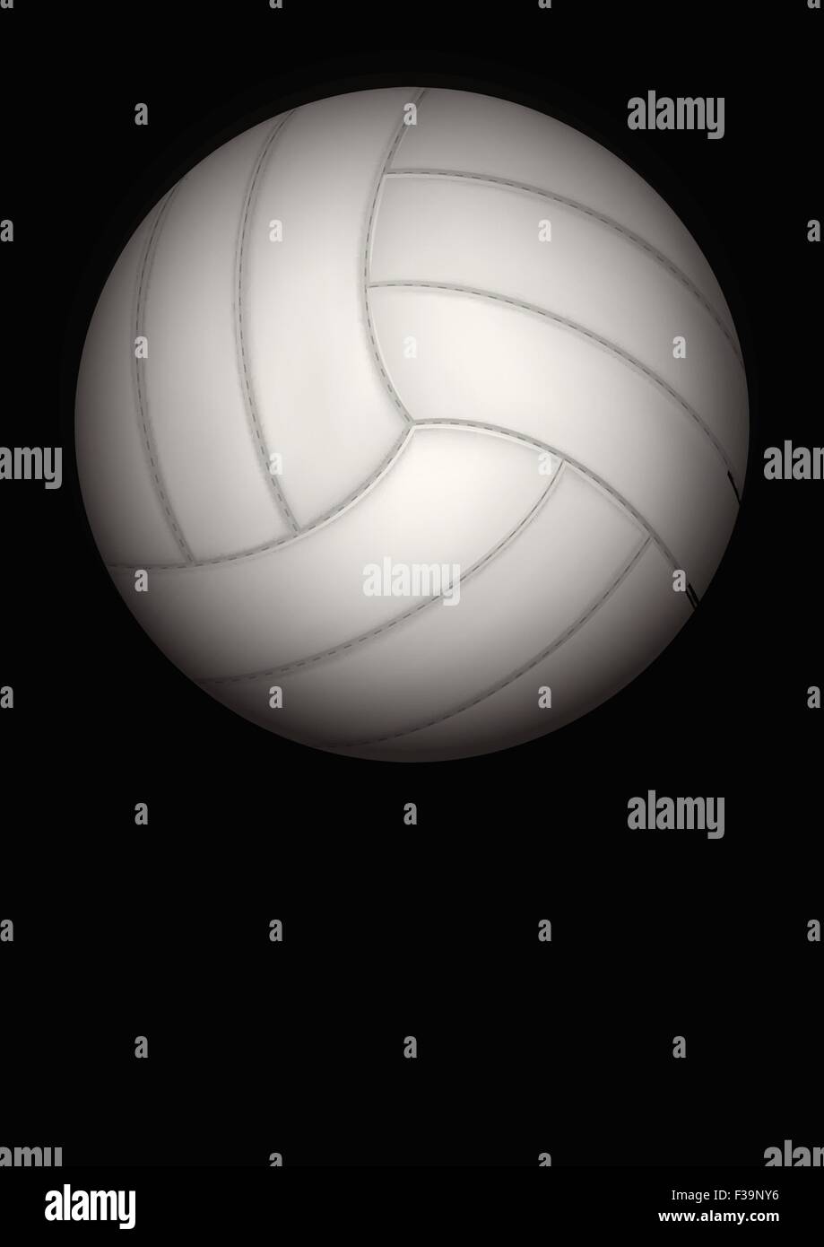 Dark Background of volleyball ball. Vector Illustration Stock Vector ...