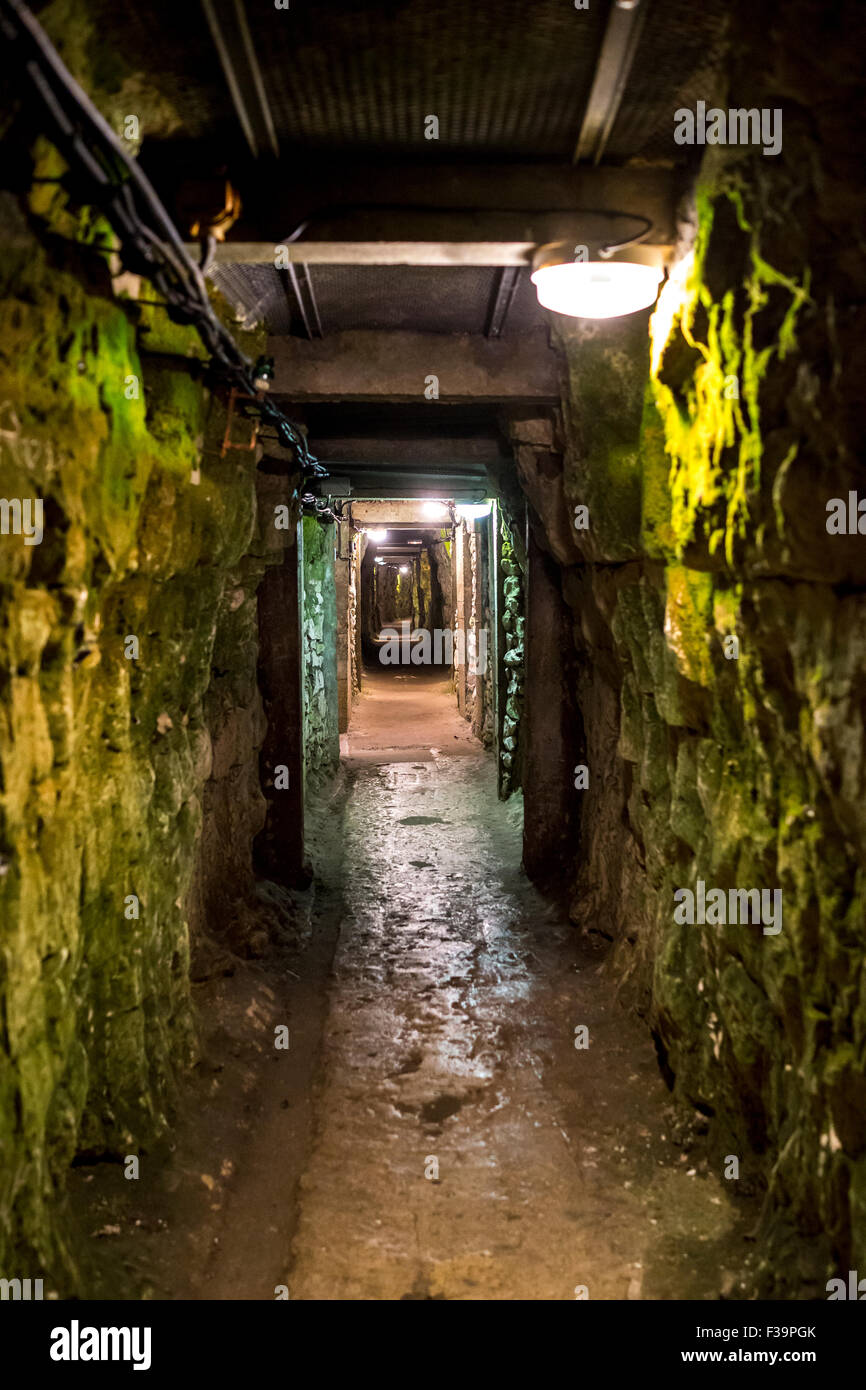An underground tunnel dug by the Canadian Corps to disguise their