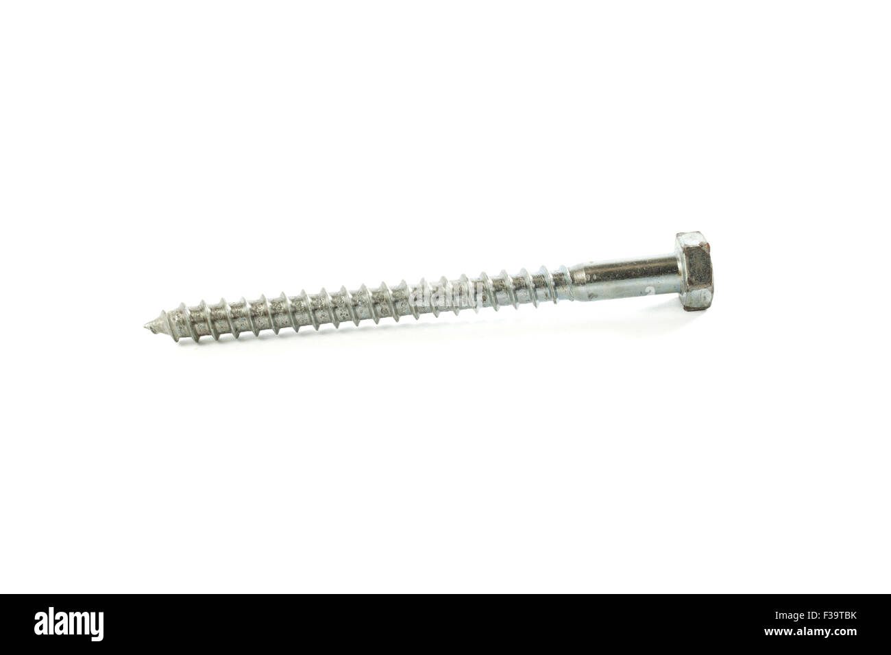 self-tapping screw isolated on white background Stock Photo