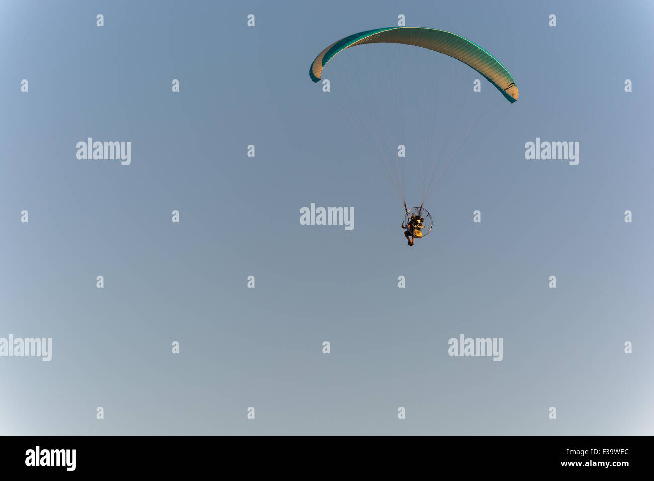 Powered parachute in flight. An opportunity for anyone to experience