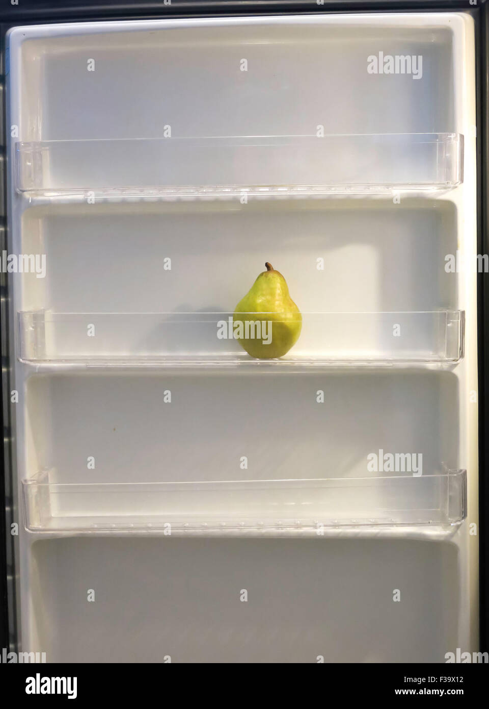 Refrigerator Door Interior Stock Photo