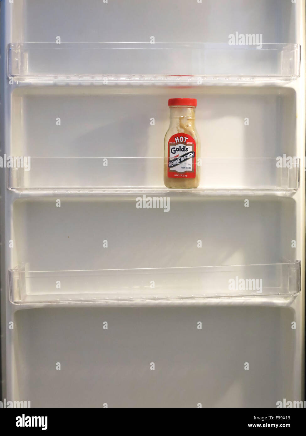 Refrigerator Door Interior Stock Photo