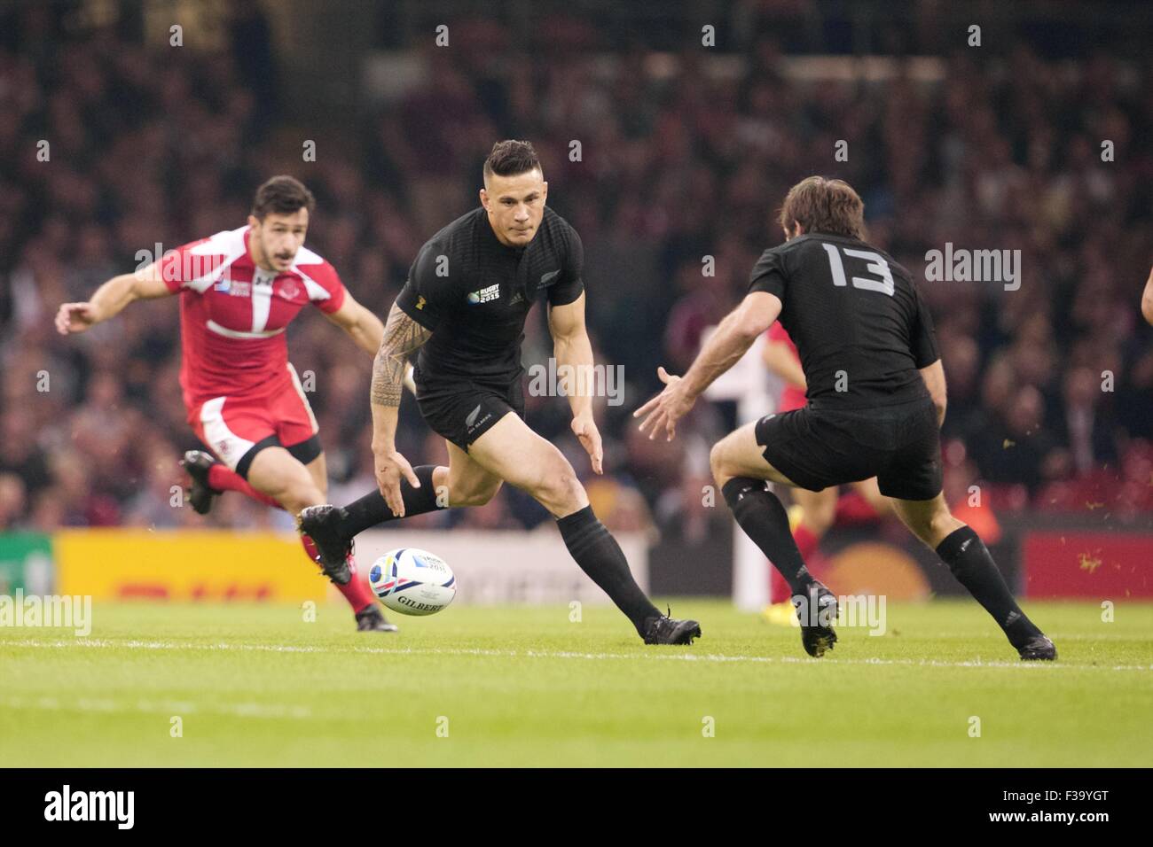 Millennium Stadium, Cardiff, Wales. 02nd Oct, 2015. Rugby World Cup. New Zealand versus Georgia. New Zealand All Black centre Sonny Bill Williams. Credit:  Action Plus Sports/Alamy Live News Stock Photo