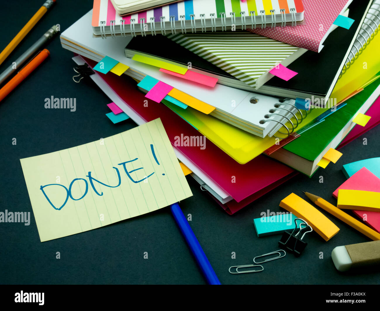 Somebody Left the Message on Your Working Desk; Done Stock Photo Alamy