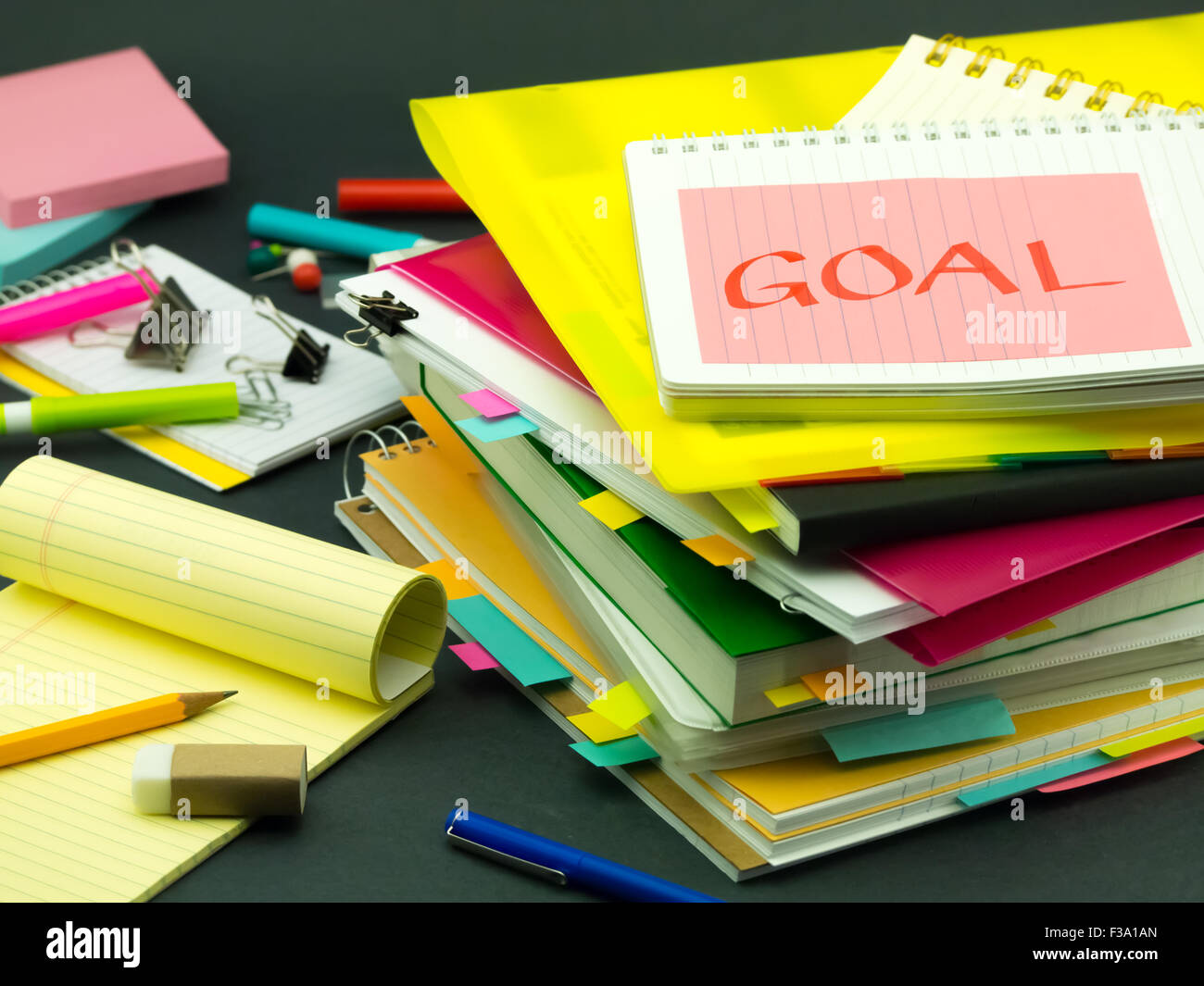 The Pile of Business Documents; Goal Stock Photo Alamy