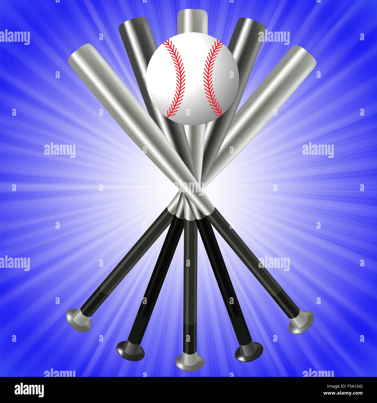 Baseball Bats and Ball Stock Photo Alamy