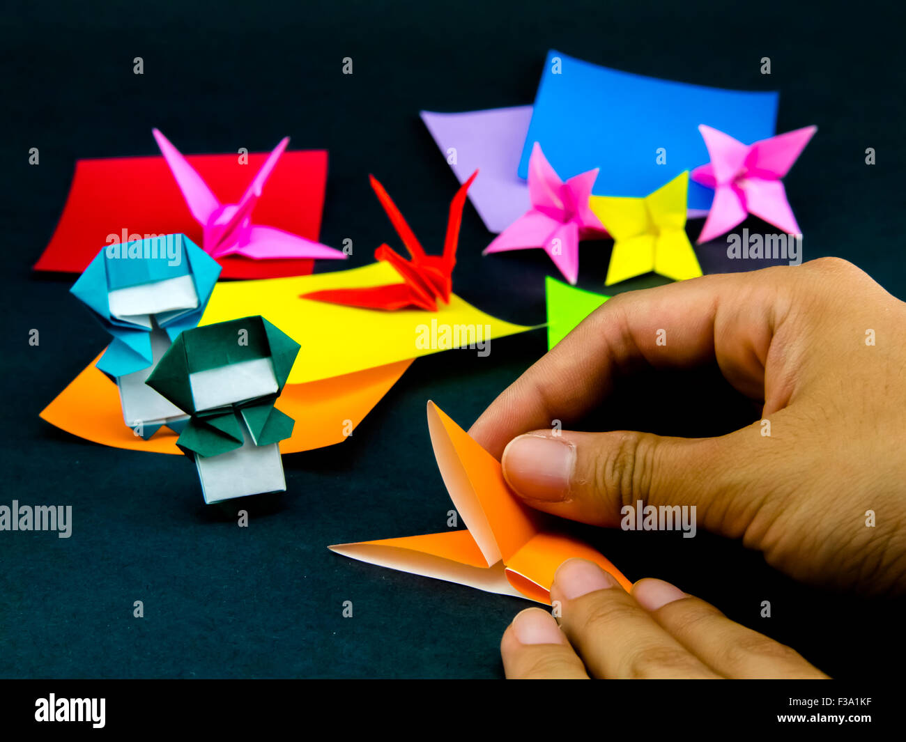 Origami Japanese Paper Folding Art Stock Photos Origami