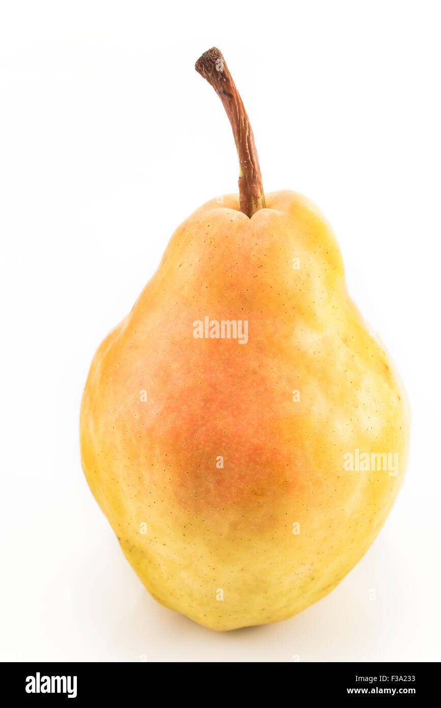 Ripe pear isolated on white Stock Photo - Alamy