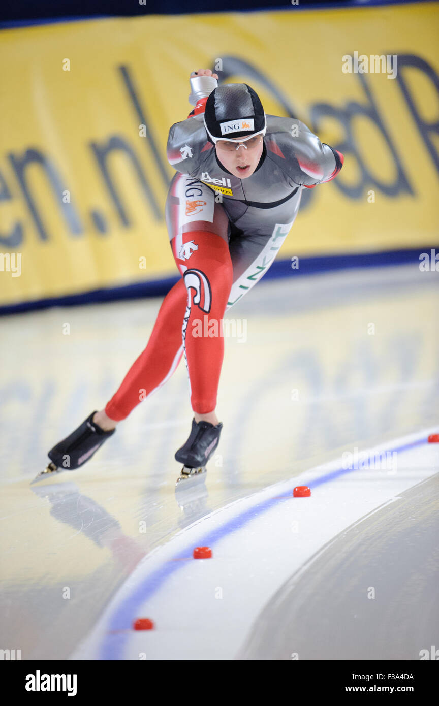 ESSENT ISU WORLD SINGLE DISTANCE SPEED SKATING CHAMPIONSHIPS, RICHMOND OLYMPIC OVAL, BRITISH COLUMBIA, CANADA, March 2009 - Wome Stock Photo