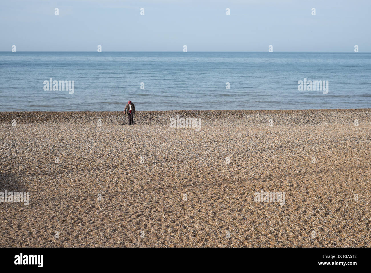 Metal detecting on Brighton beach Stock Photo Alamy