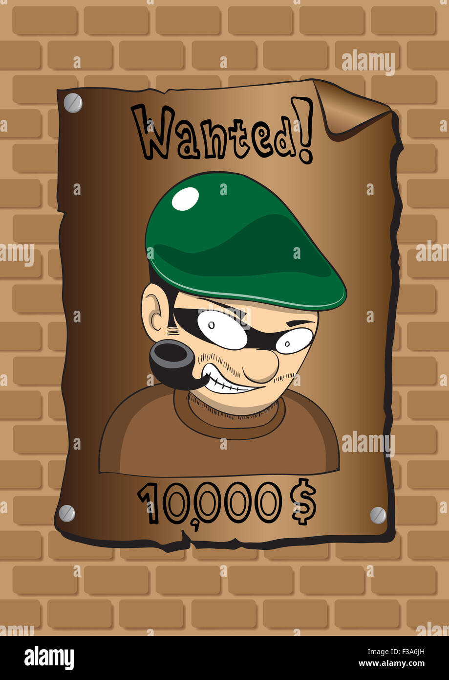 Posters Of A Wanted Bandit Stock Photo - Alamy