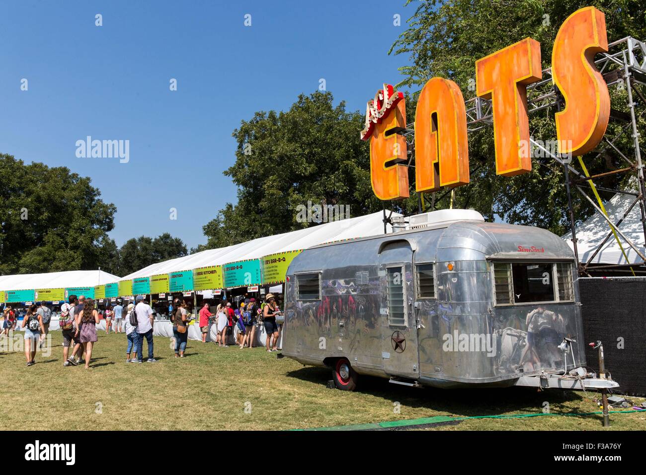 Austin Texas Usa 2nd Oct 2015 Food Concessions At The