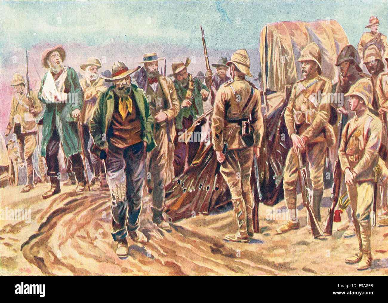 Surrender after Paardeberg Boer War 1900 Stock Photo