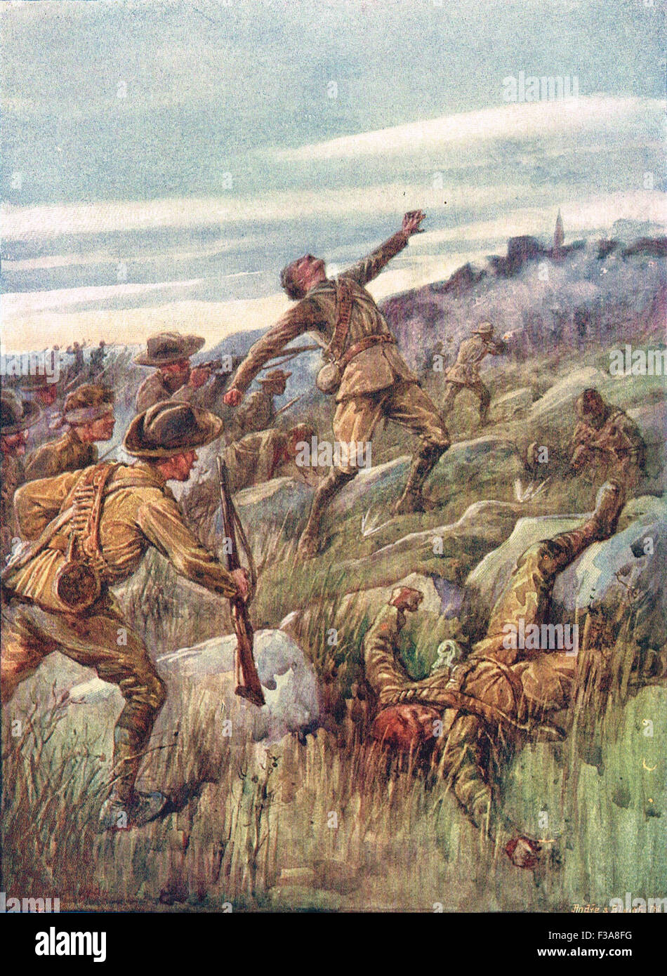 Attack on Game Tree Fort Boer War 1899 Stock Photo