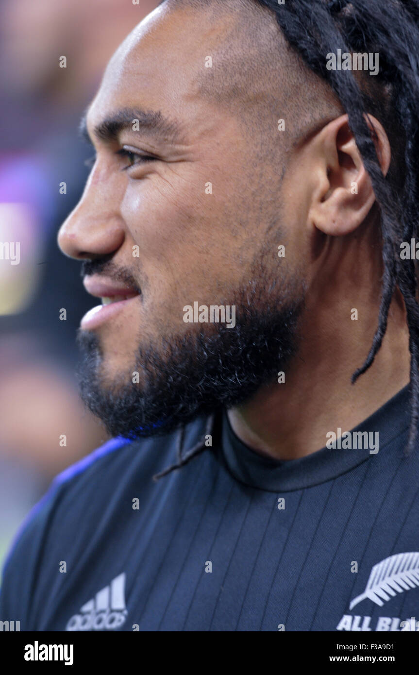 Cardiff, Wales, UK. 2nd October, 2015. Ma'a Nonu     New Zealand vs Georgia, Millennium Stadium, Cardiff, Wales  Rugby World Cup 2015, United Kingdom Credit:  jules annan/Alamy Live News Stock Photo