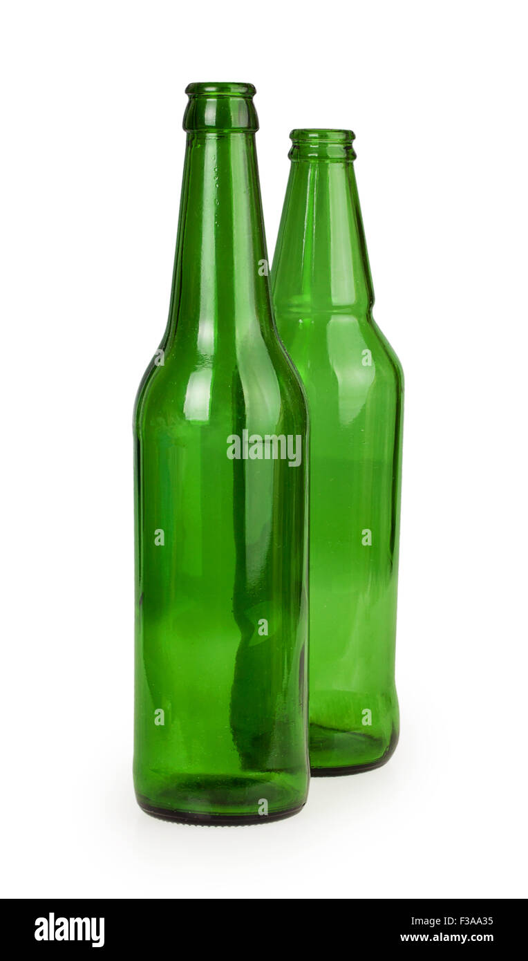 empty glass bottle on side
