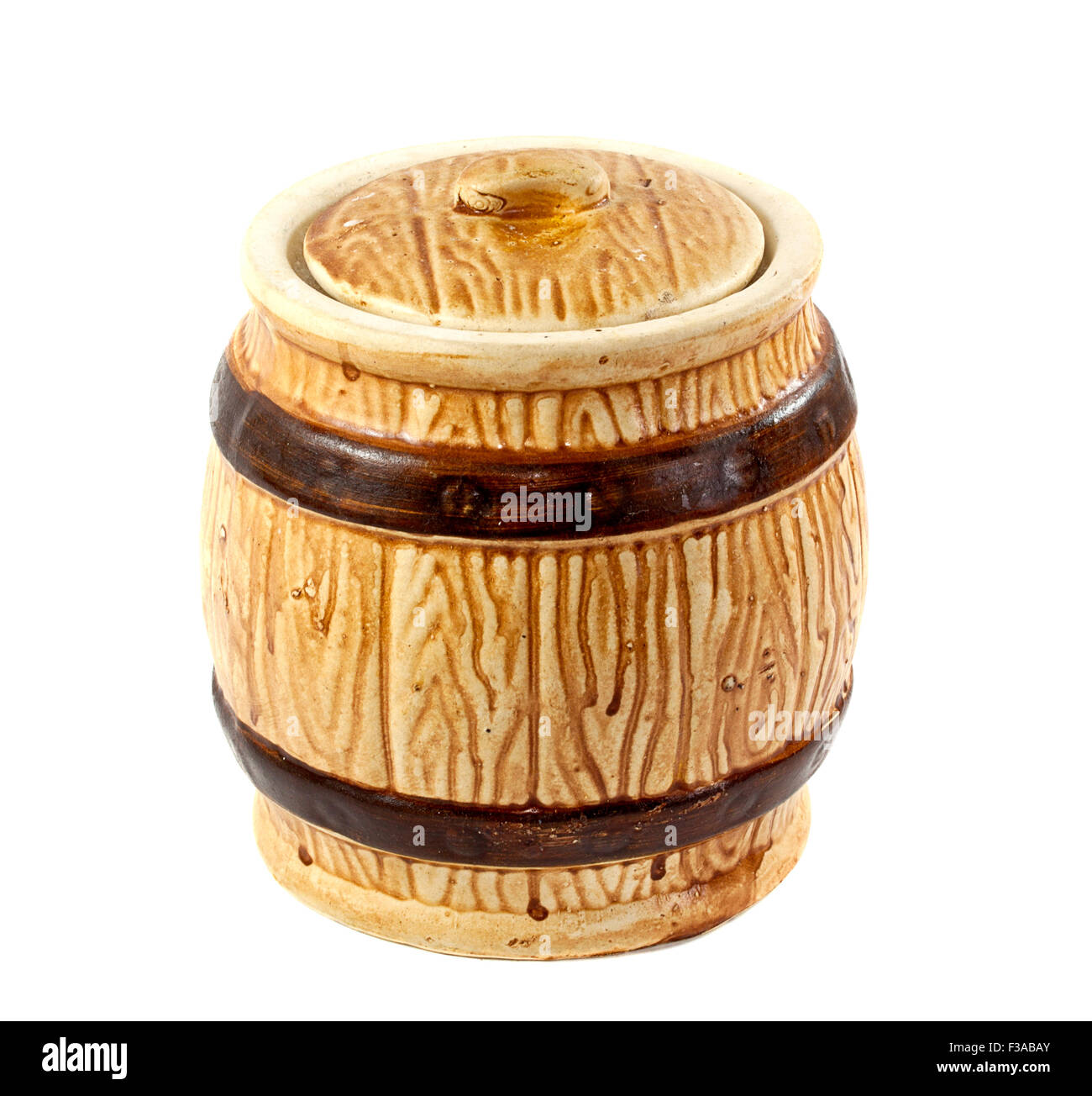 barrel for sugar or salt isolated on white background Stock Photo Alamy