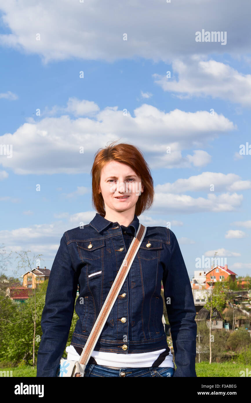 Rural resident of the village in the background Stock Photo - Alamy