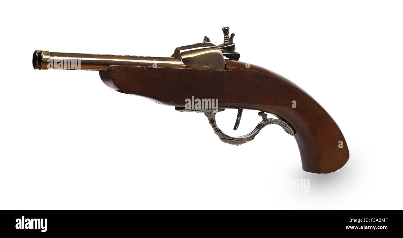 Antique gun isolated on white background Stock Photo - Alamy