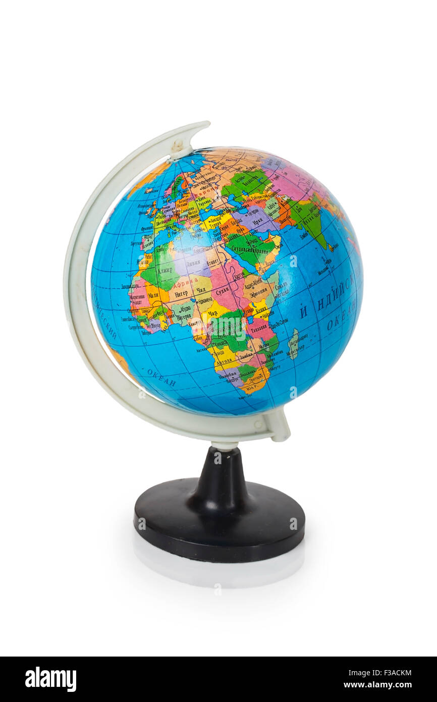 Globe isolated on white background Stock Photo - Alamy