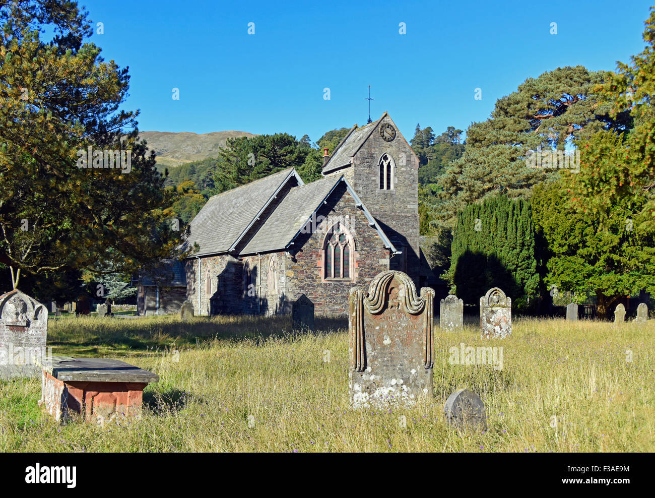 Church of Saint Patrick. Patterdale, Lake District National Park, Cumbria, England, United Kingdom, Europe. Stock Photo