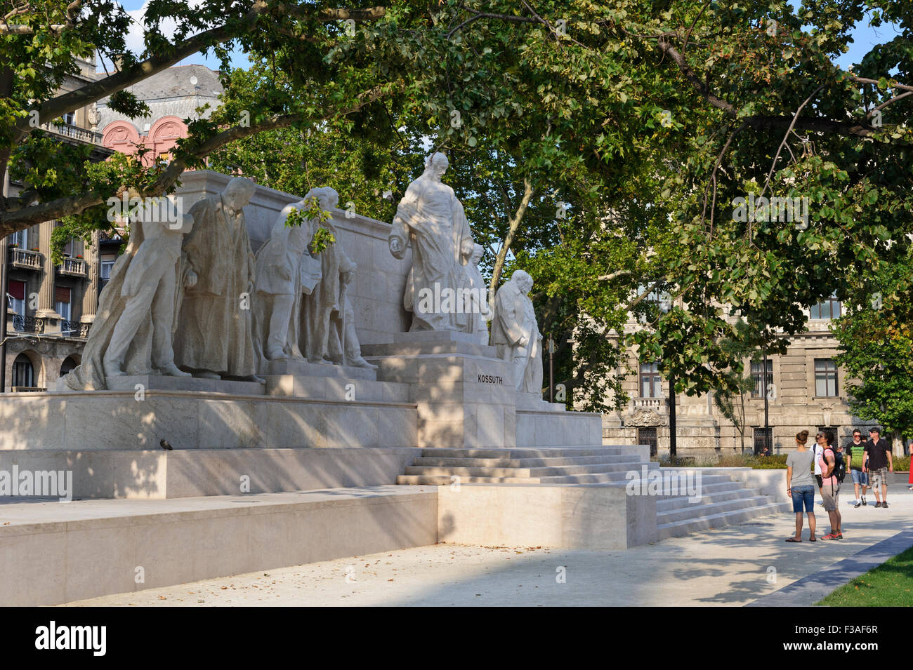 Kossuth Statues in front of the Hungarian Parliament building, Budapest