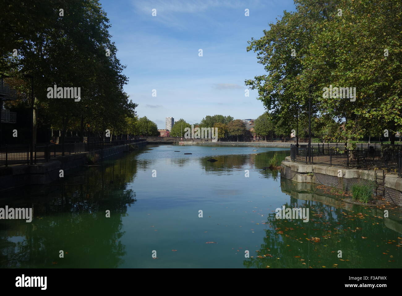 Autumn - Surrey Water, Rotherhithe, London SE16 Stock Photo