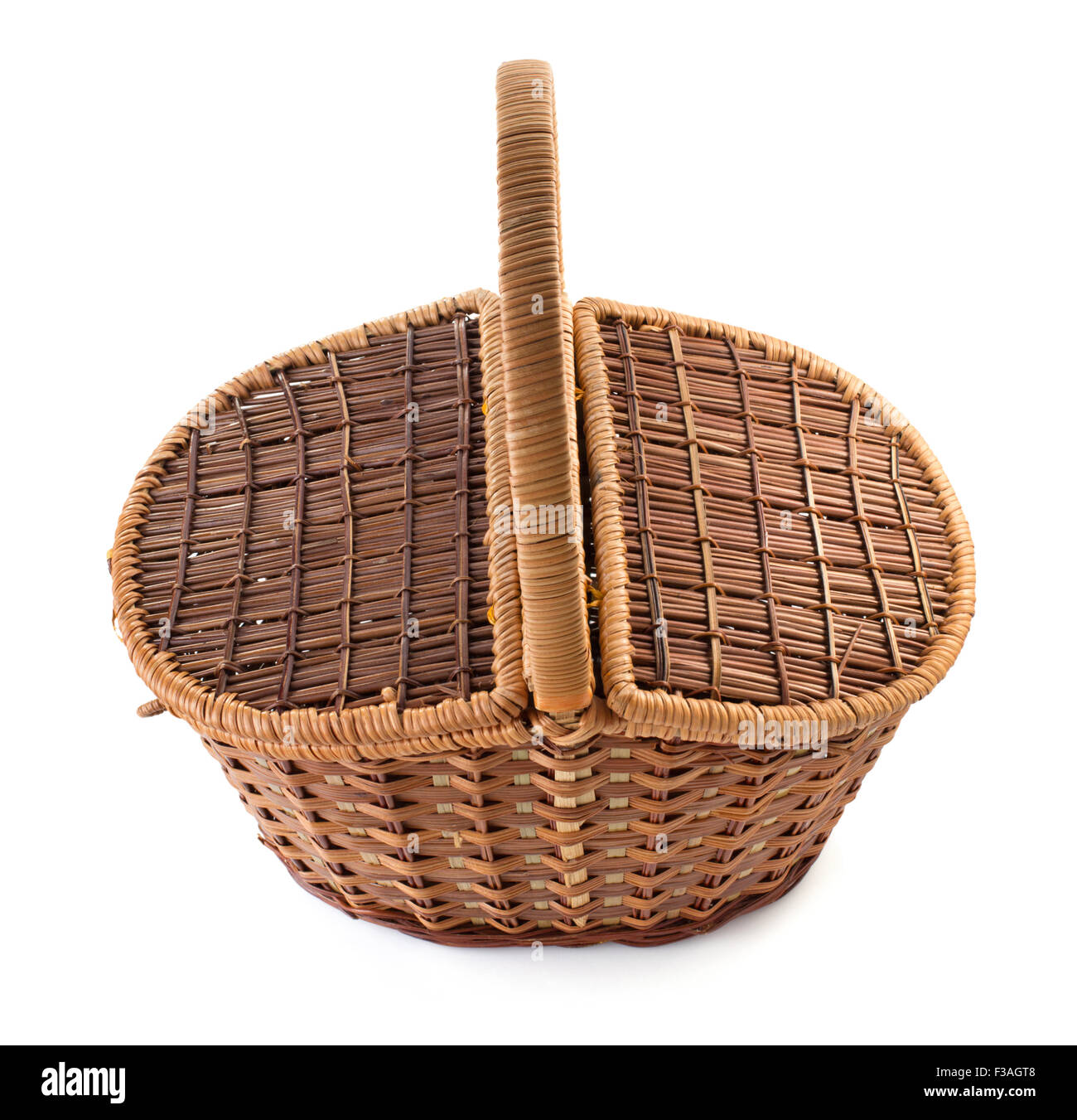 wicker basket isolated on white background Stock Photo - Alamy