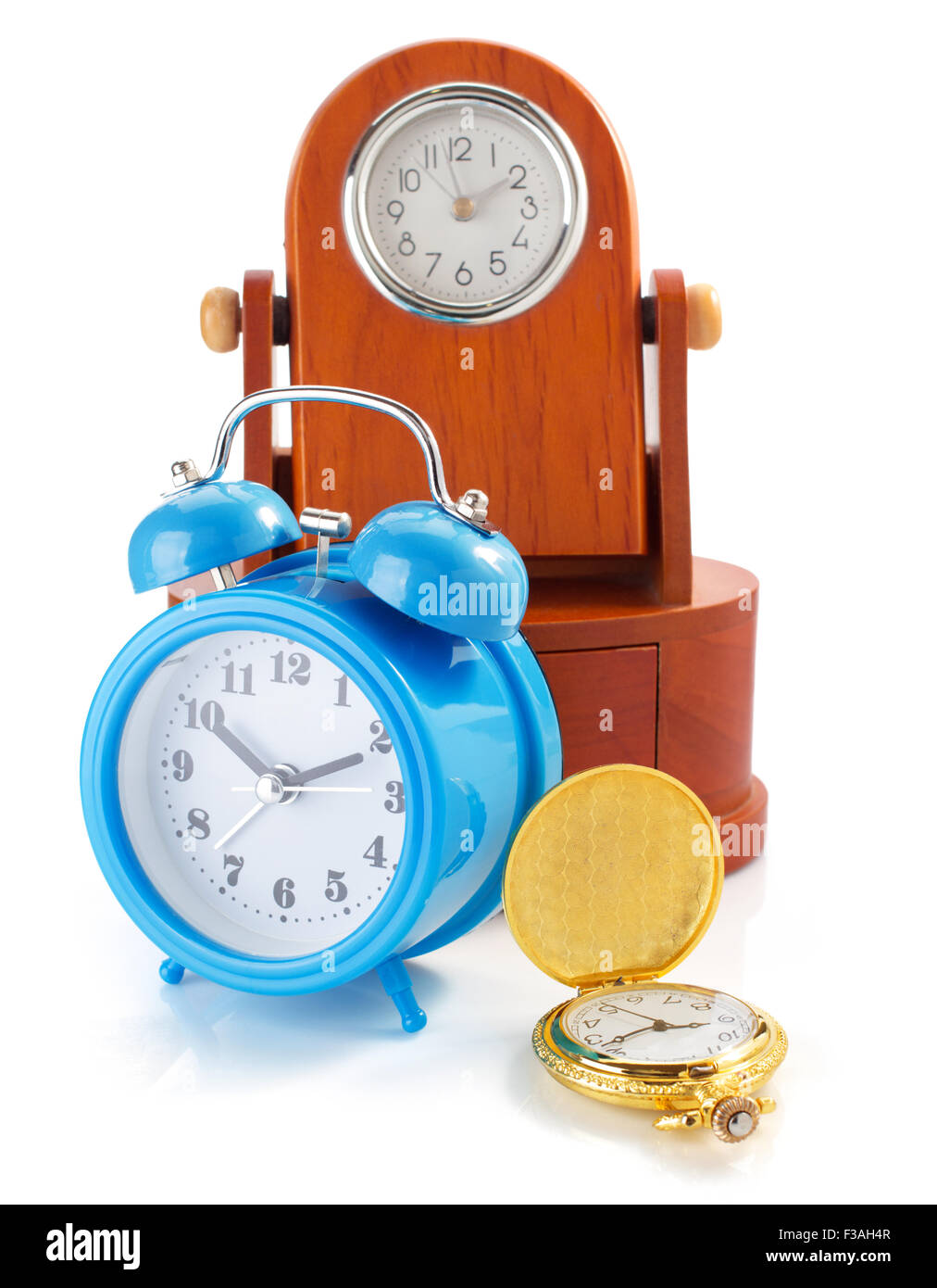 clock set isolated on white background Stock Photo - Alamy