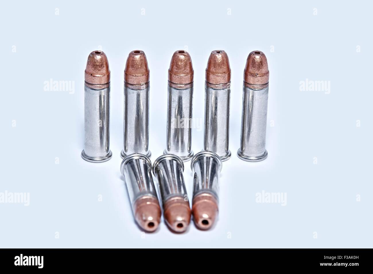 CCI 22LR Bullets Ammunition Rim Fire 22 cal copper jacketed hollow point ammunition Stock Photo