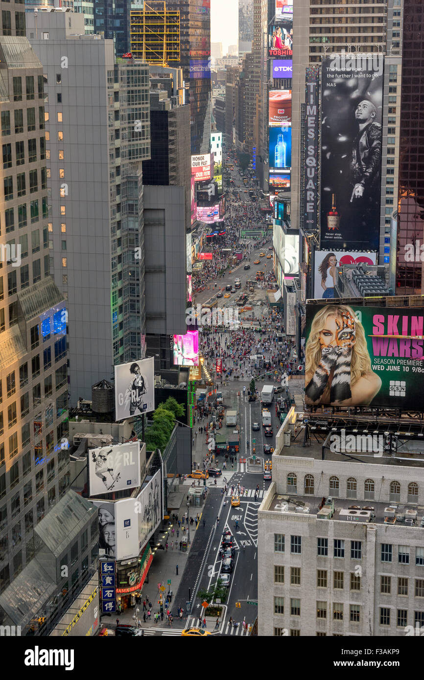 Broadway and Times Square in New York Stock Photo