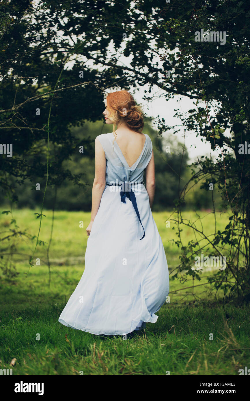 Beautiful ginger historical girl Stock Photo