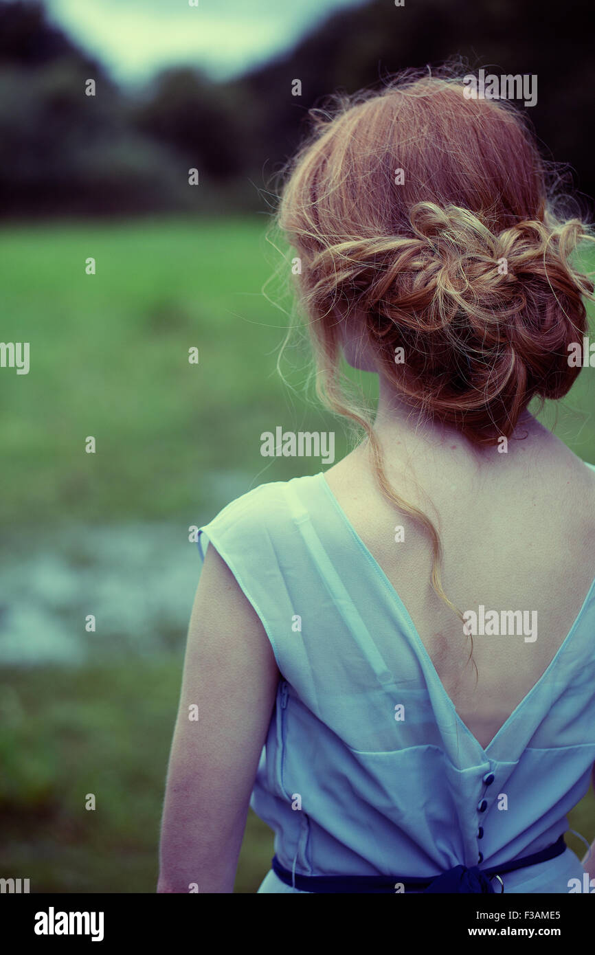 Beautiful ginger historical girl Stock Photo