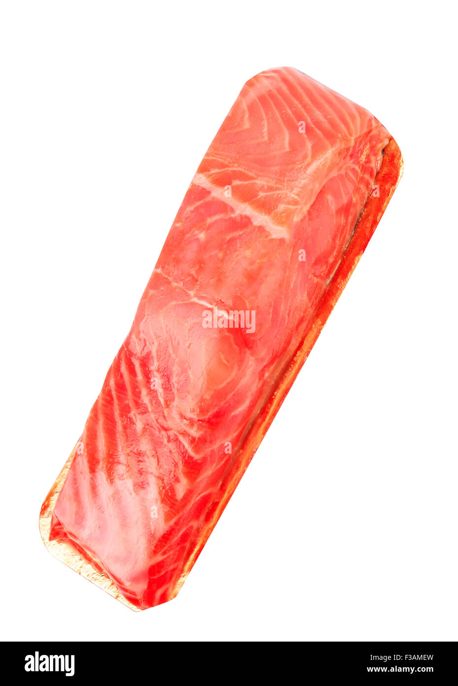 piece of red fish fillet isolated on white Stock Photo - Alamy
