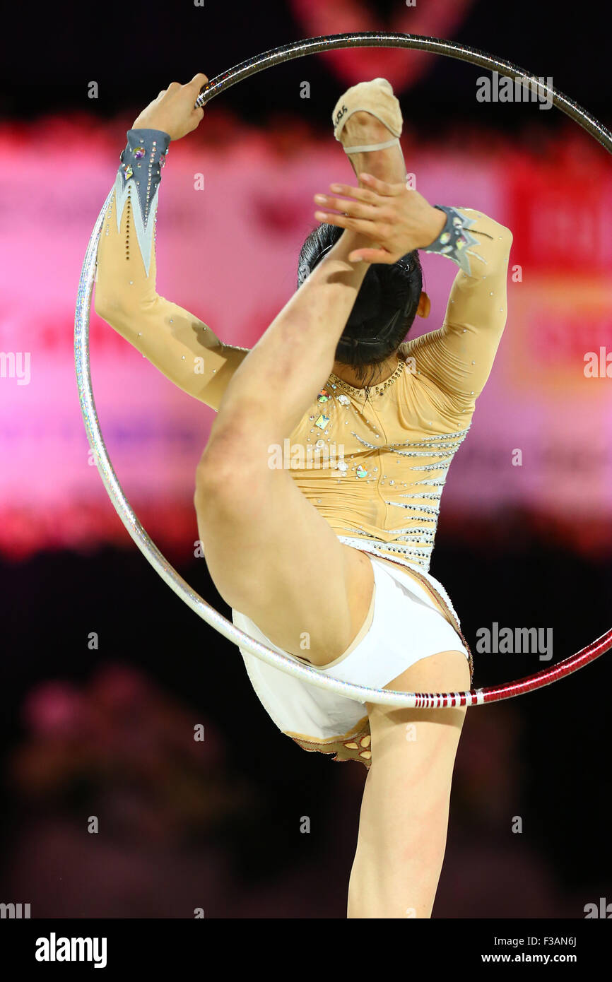 Hanako Sakurai, OCTOBER 2, 2015 - Rhythmic Gymnastics :  AEON CUP 2015 Worldwide R.G. Club Championships  at Tokyo Metropolitan Gymnasium, Tokyo, Japan.  (Photo by Shingo Ito/AFLO SPORT) Stock Photo