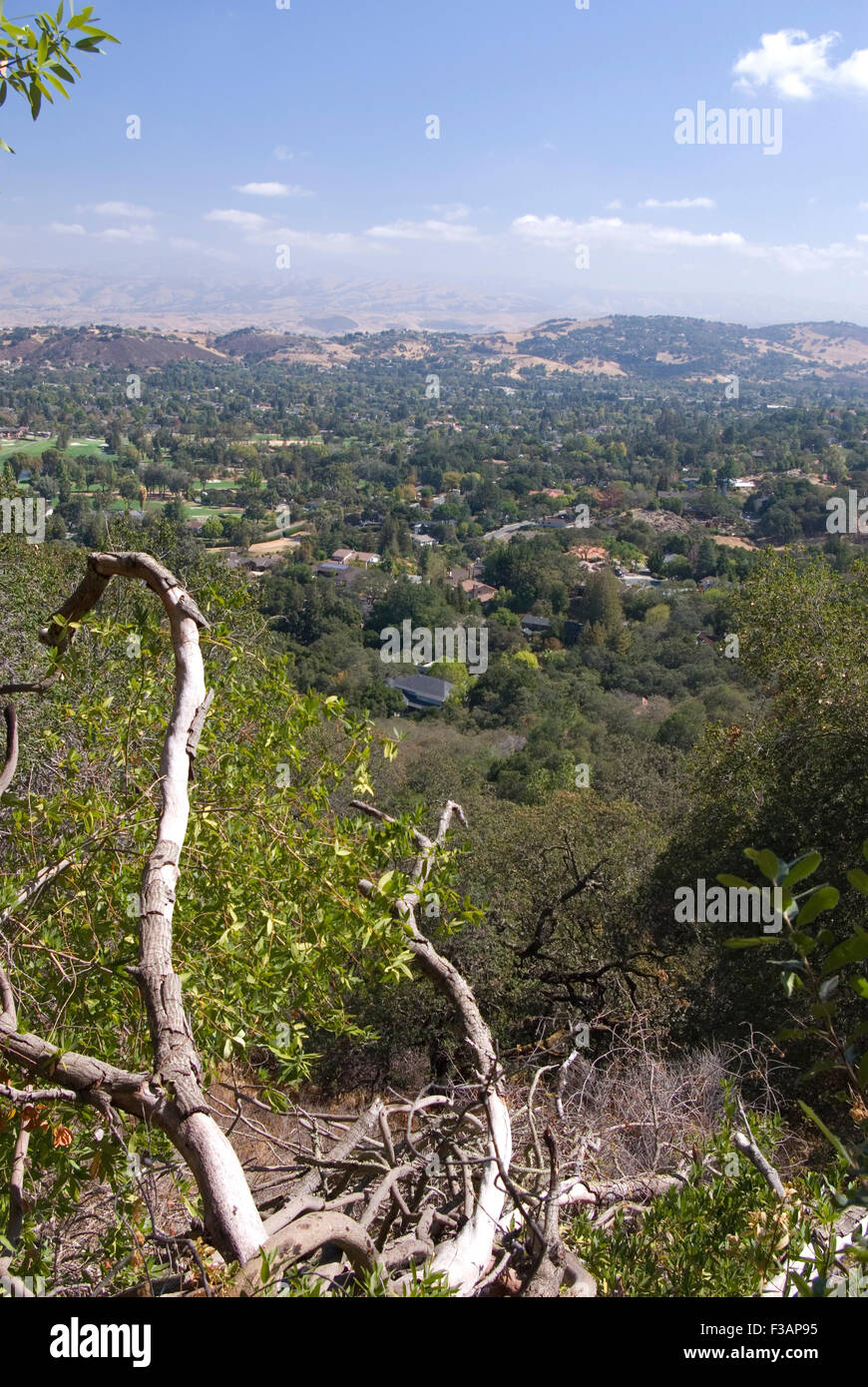 View over Almaden Quicksilver County Park, San Jose, California Stock Photo