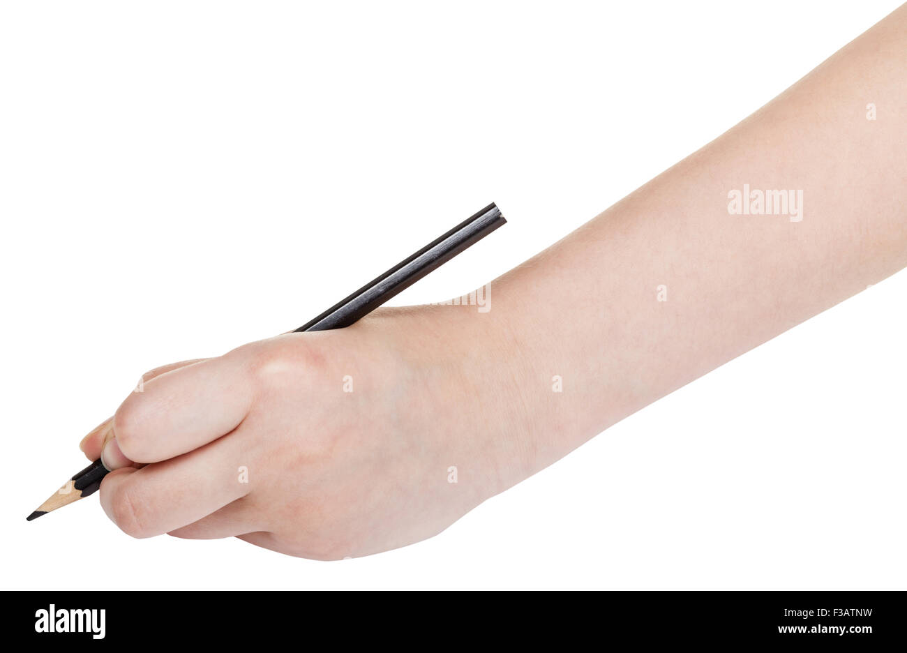 hand draws by black pencil isolated on white background Stock Photo - Alamy