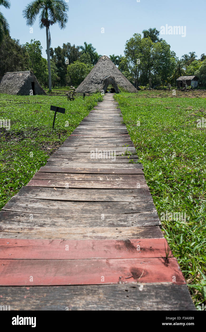 Taino Indian Village in Cuba. Stock Photo