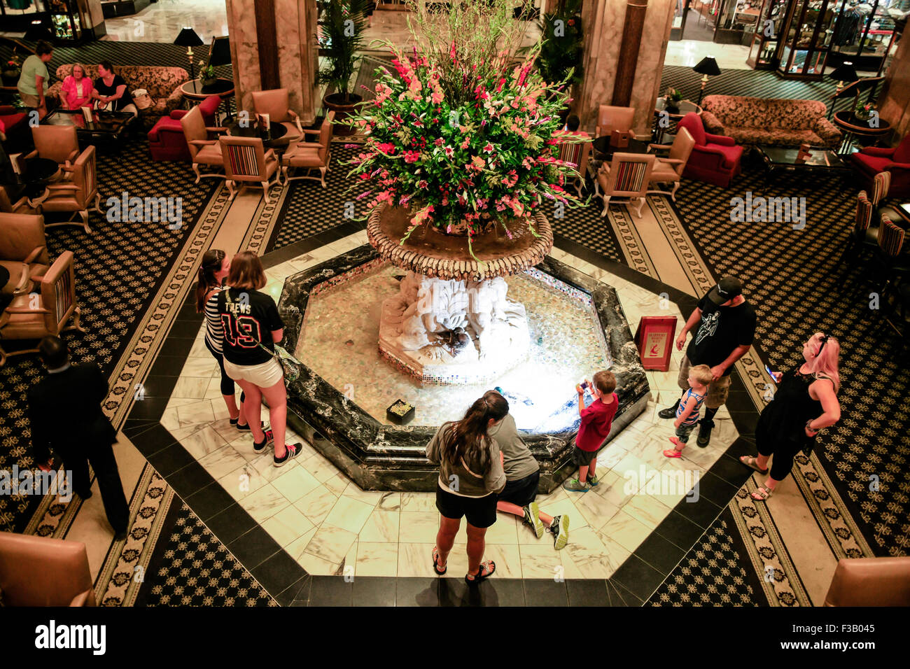The lobby inside the famous Peabody Hotel in Memphis Tennessee Stock Photo Alamy
