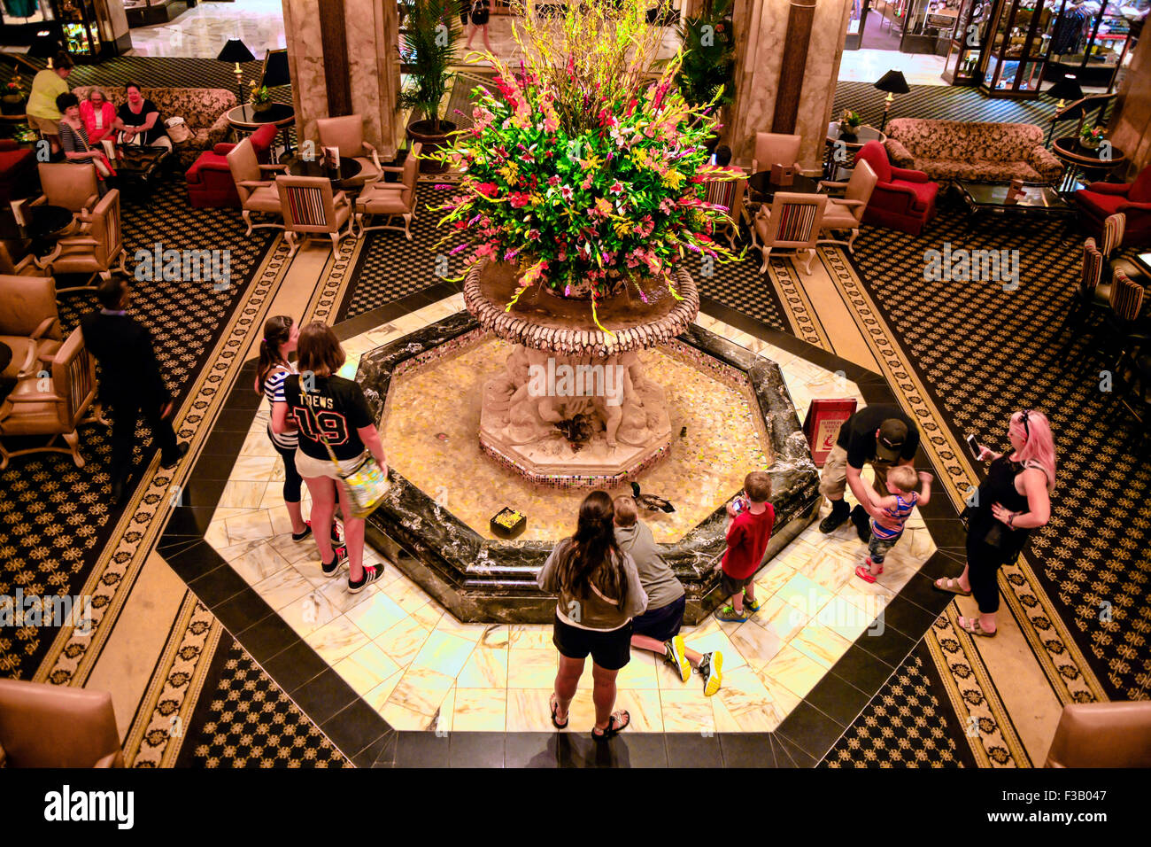 The lobby inside the famous Peabody Hotel in Memphis Tennessee Stock Photo Alamy