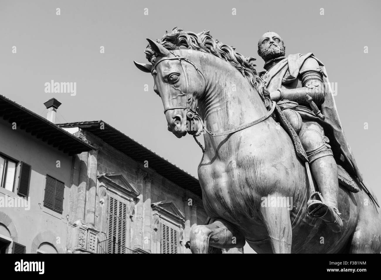 Bronze statue of Grand Duke Cosima I of Tuscany, Piazza della Signoria, Florence, Italy Stock Photo