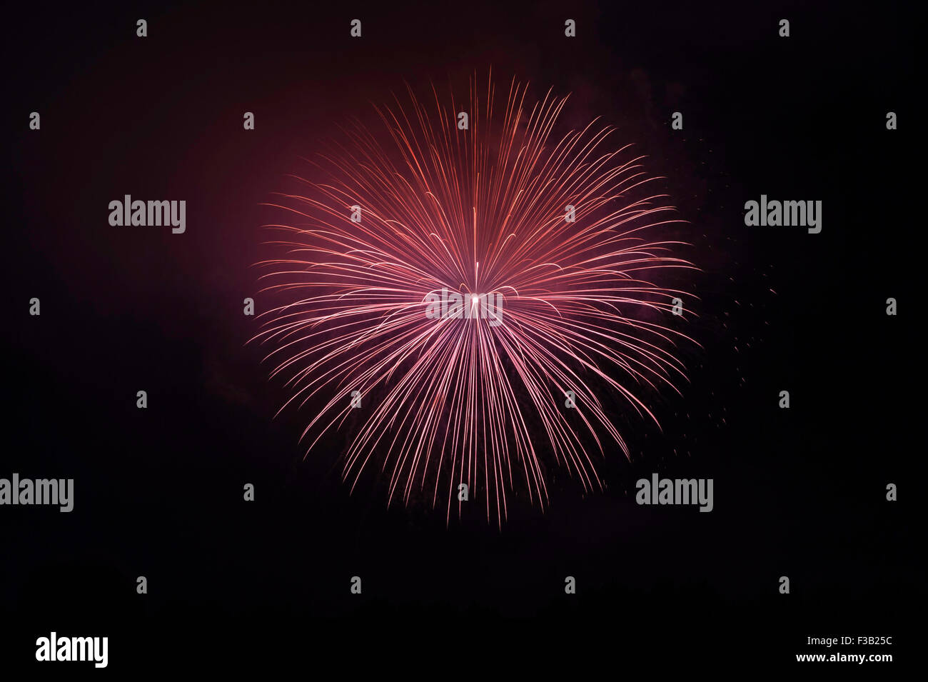 Fireworks as part of the Luminaria di Santa Croce, festival, Lucca, Tuscany, Italy Stock Photo