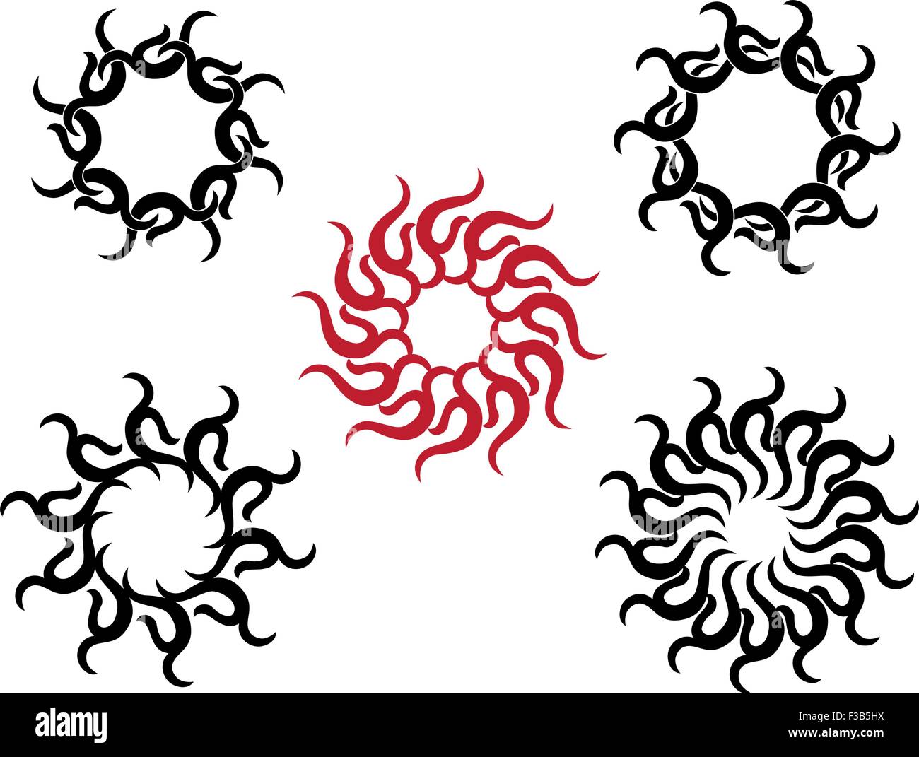 Tattoo Sun, Flame Tribal Design Vector Art Stock Vector Image & Art - Alamy