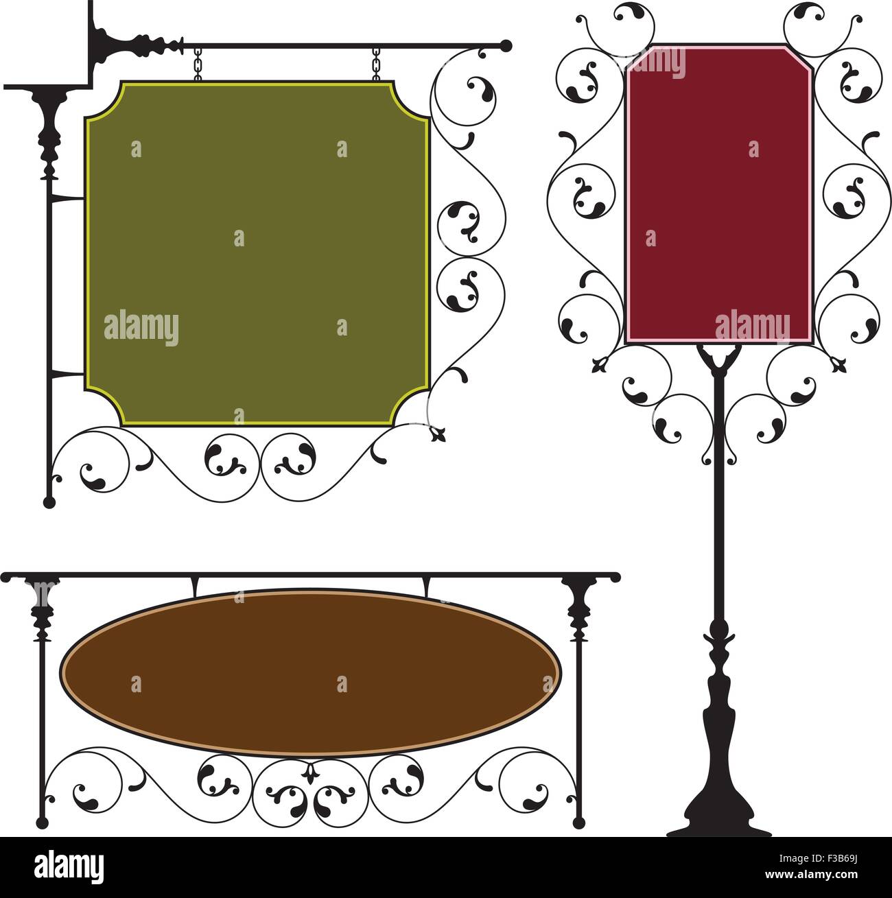 Wrought Iron Signage Vector Art Stock Vector Image & Art Alamy
