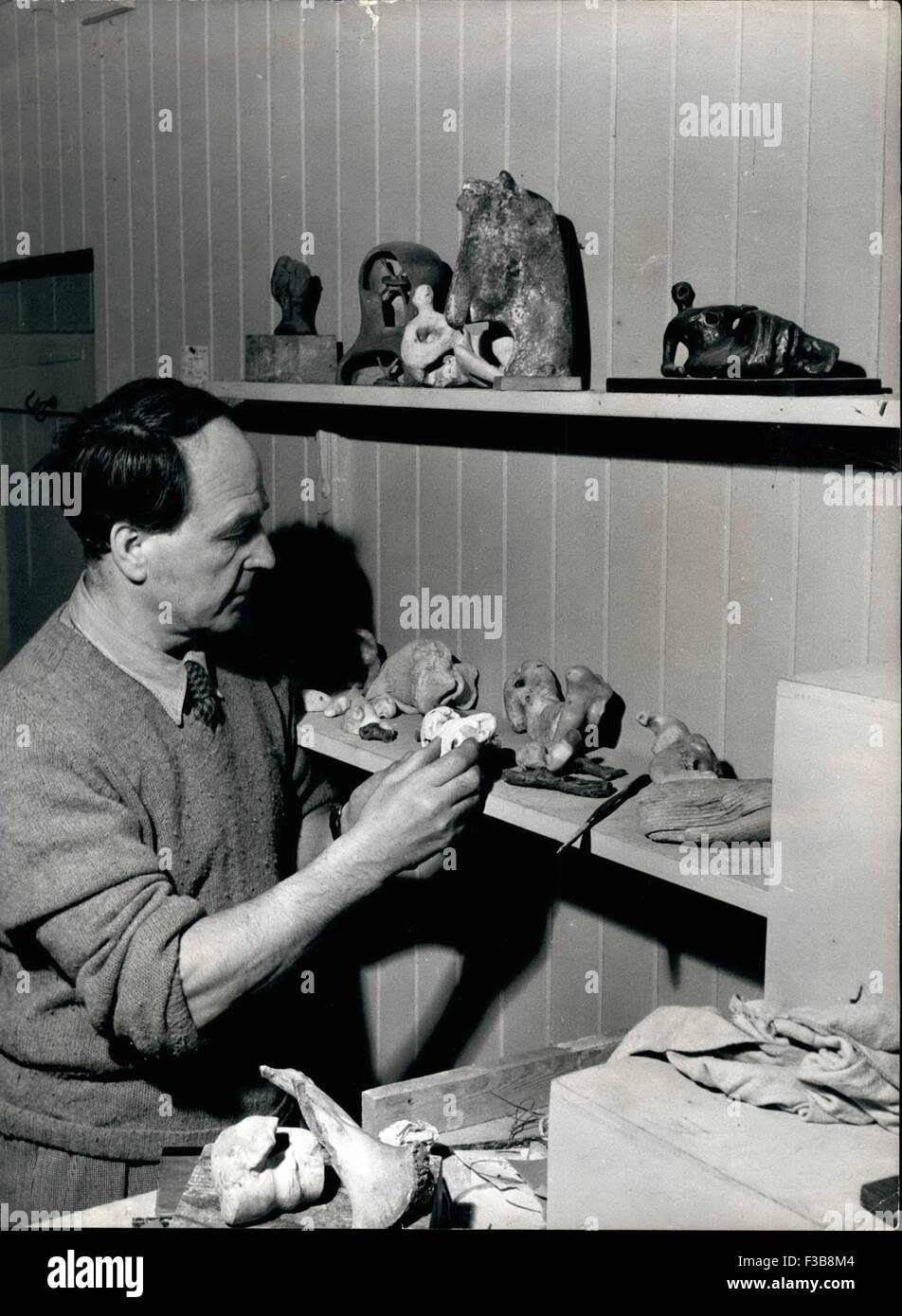 Jan. 04, 1953 Henry Moore Great Modern Sculptor. One of the world's