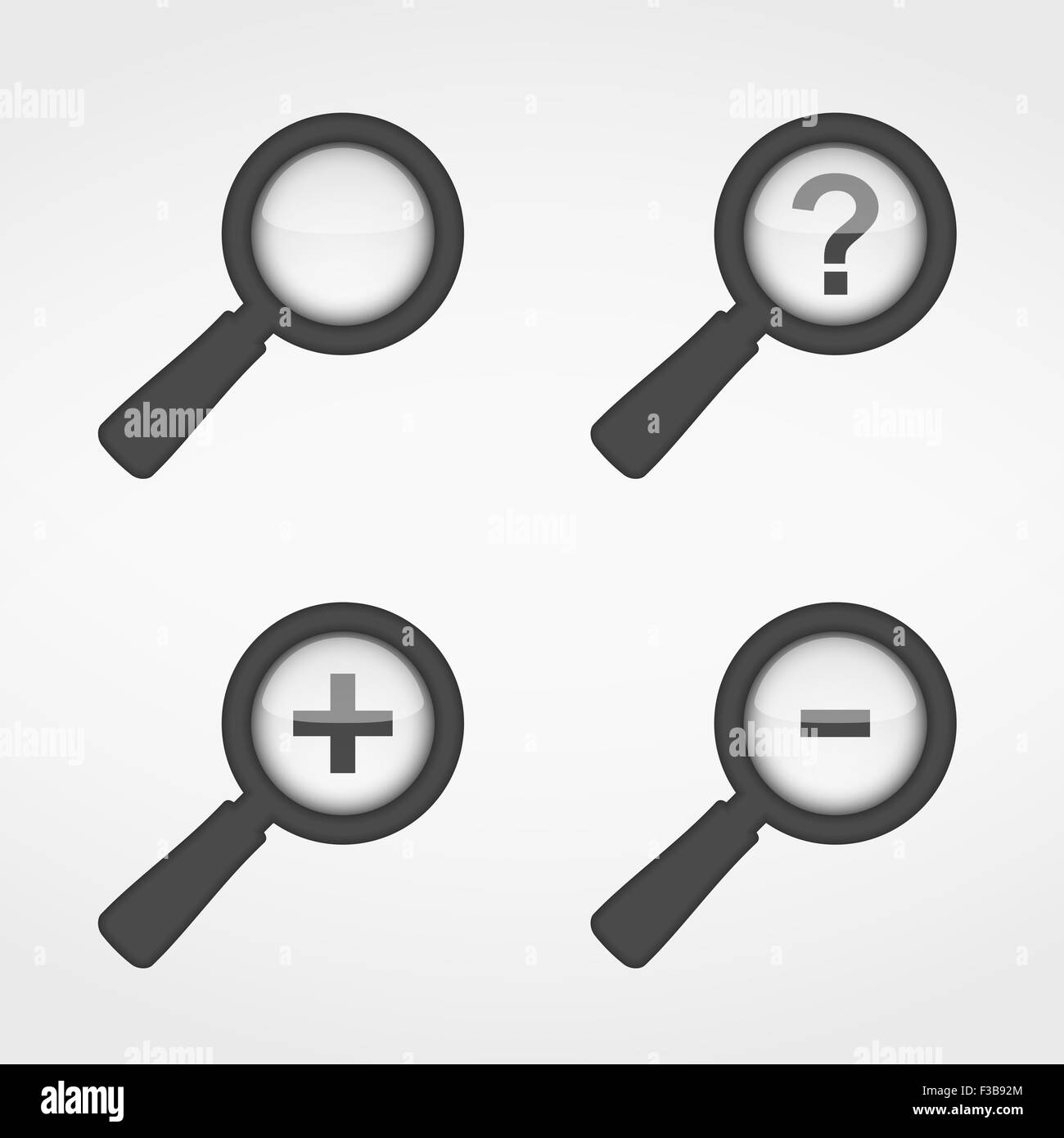 Magnifying Glass Icon Stock Photo - Alamy
